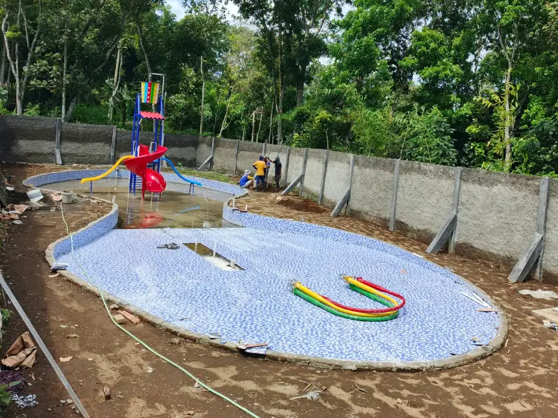 Progres Pembangunan Mini Waterpark Puri Bengawan