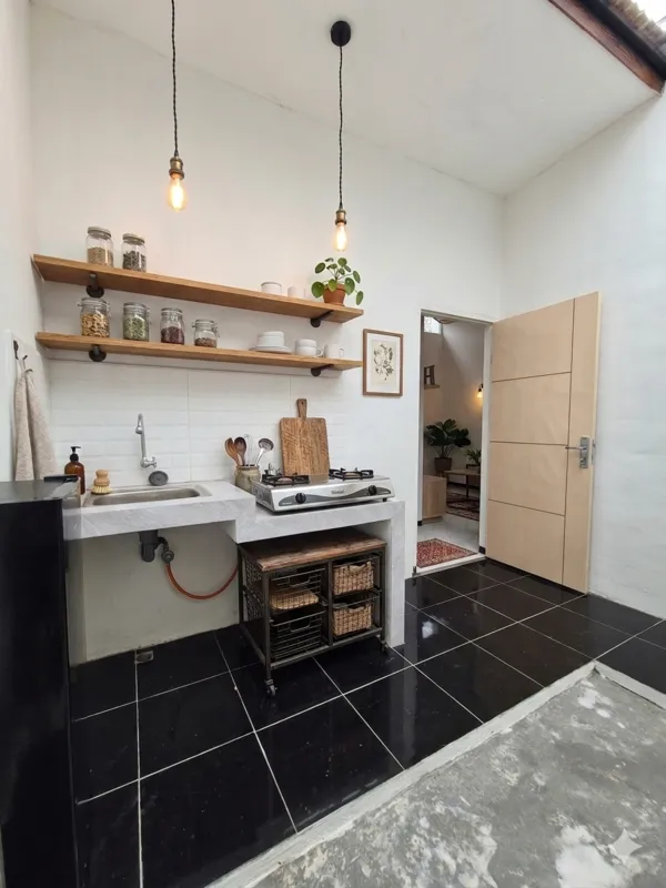 Dapur terbuka semi industrialis