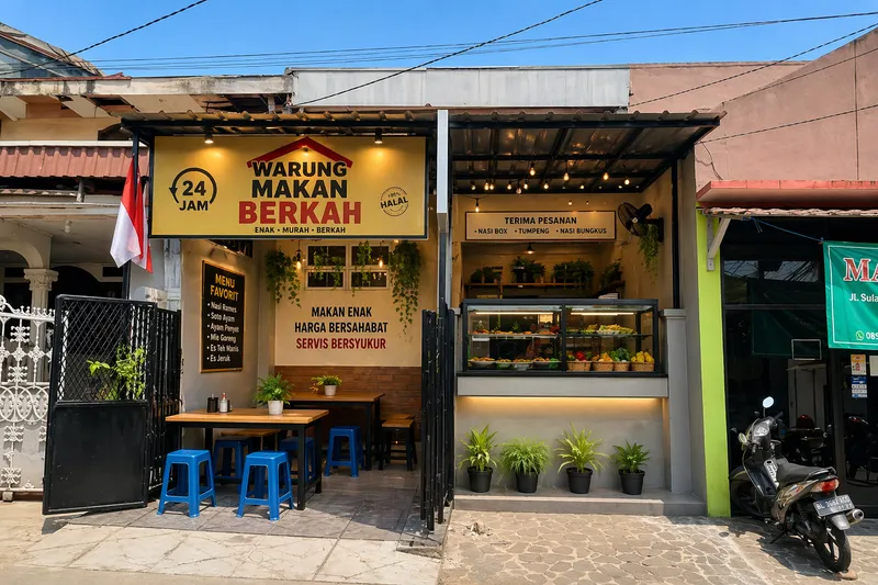 Warung Makan Minimalis yang Terlihat Profesional