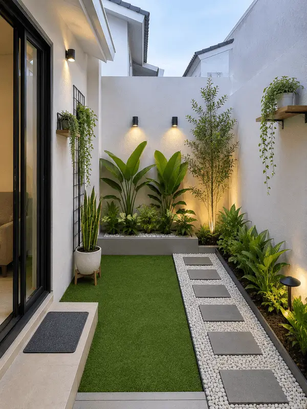 3. Taman Belakang Minimalis yang Menenangkan