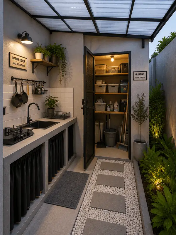 7. Dapur Kotor dan Gudang Kecil