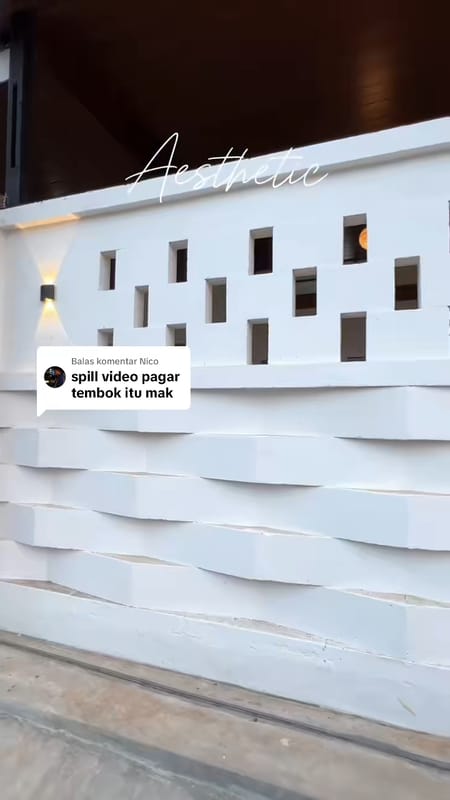 10. Pagar Hebel Motif Kombinasi
